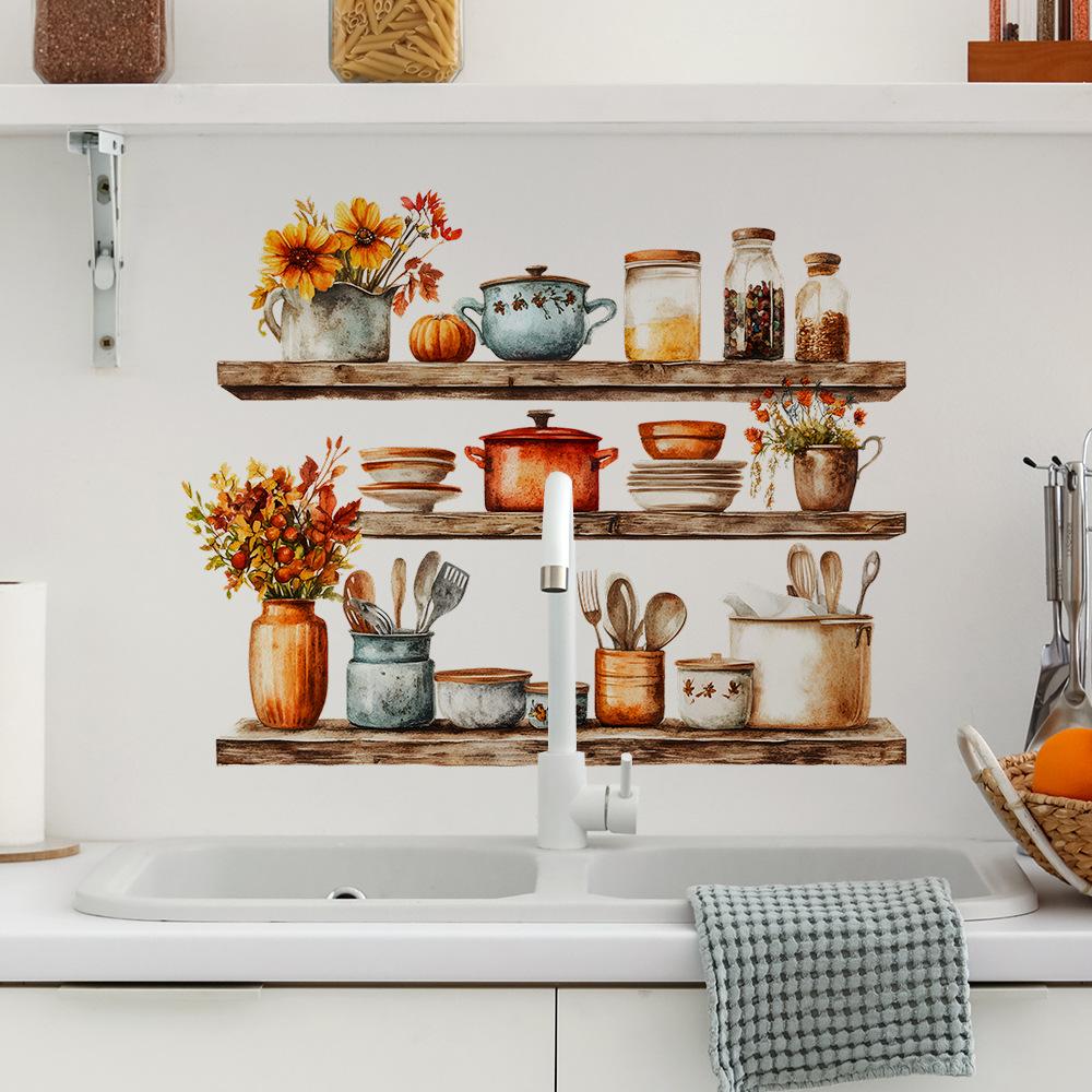 Kitchen Kitchenware Bedroom Living Room Home Wall Background Beautification Decoration Wall Stickers