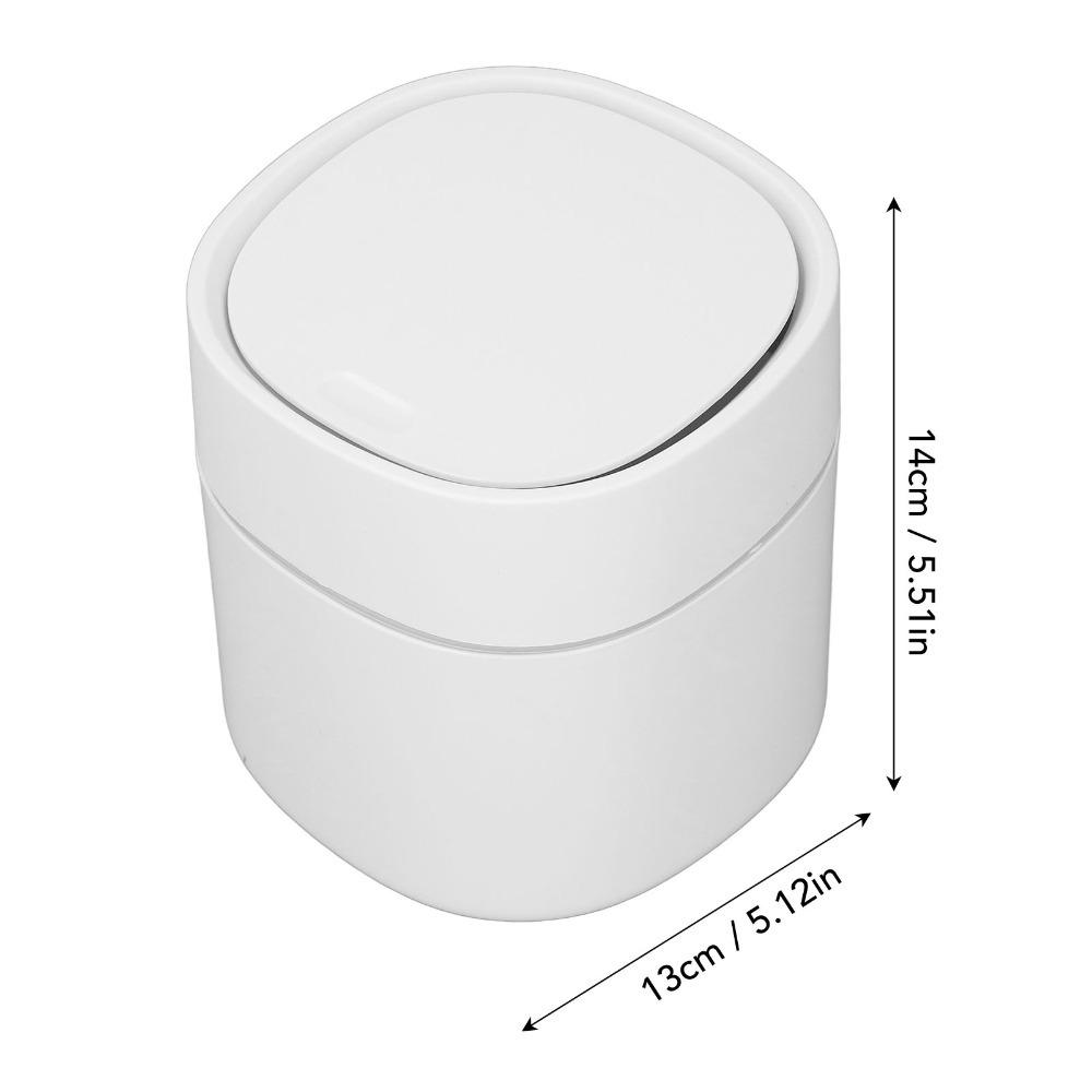 Push Button Lid Small Debris Storage Can Desk Trash Can With Lid Dressing Table