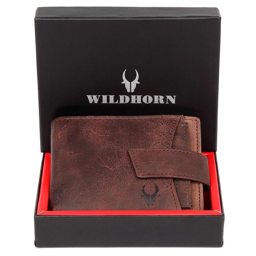 Черный кожаный кошелек для мужчин WildHorn