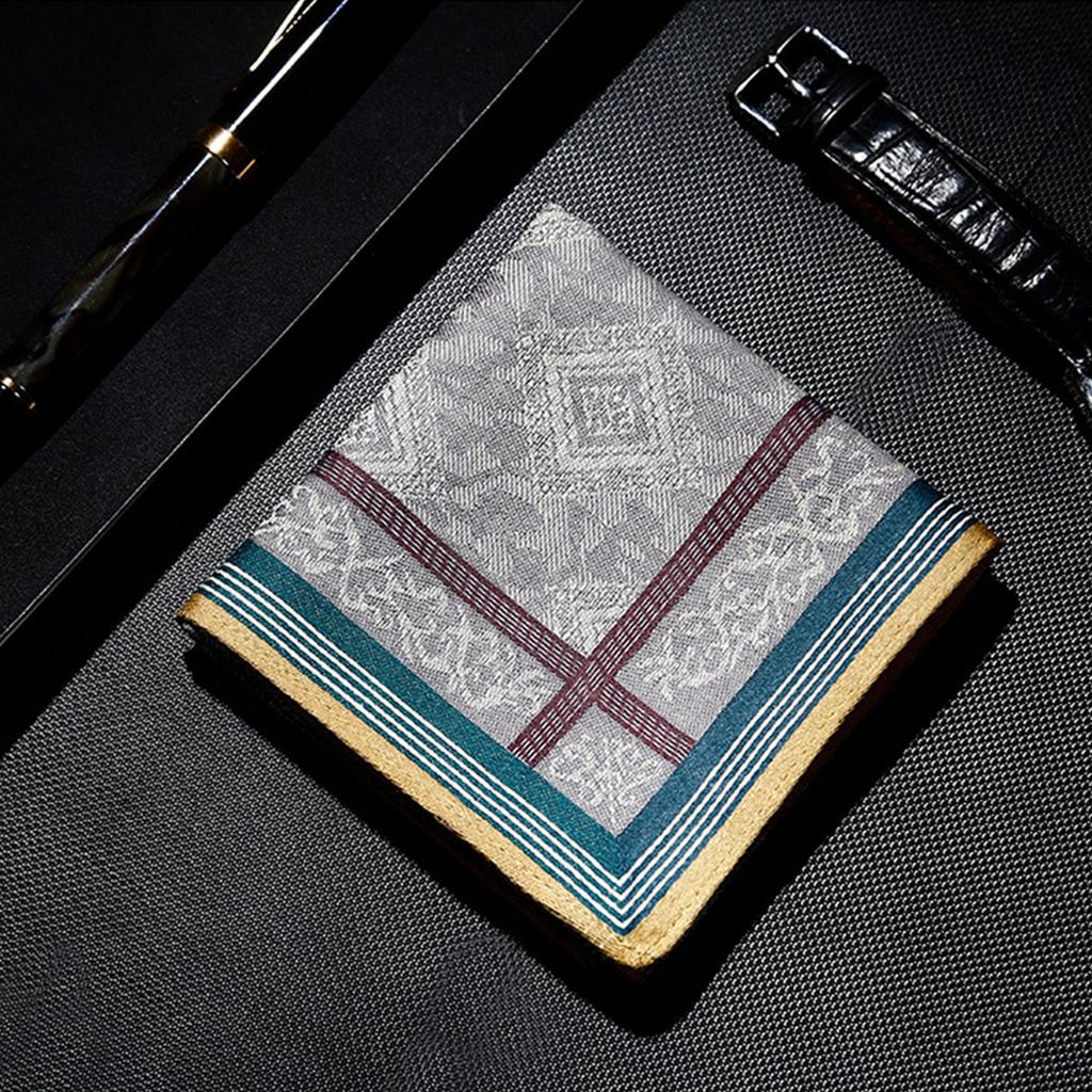 Мужской носовой платок Мягкий и дышащий хлопковый носовой платок Изысканный узор Впитывающий пот