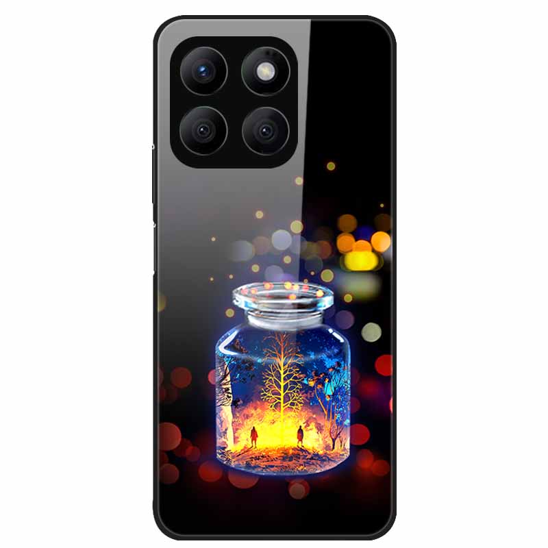 For Honor X8C Case Tempered Glass Hard PC Back Shell for Honor X8C 4G Phone Cases Bumper Covers for HonorX8C X 8C Fashion Shells