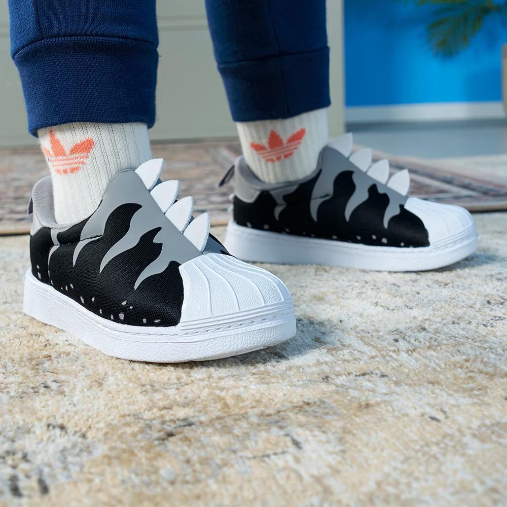 adidas Оригиналы SUPERSTAR 360 Устойчивые к истиранию Низкие кеды для малышей Младенцев и малышей GX3271