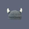 Crochet Horn-shaped Hat Handmade Winter Warm Cap Creative Knitted Wool Hat  Winter