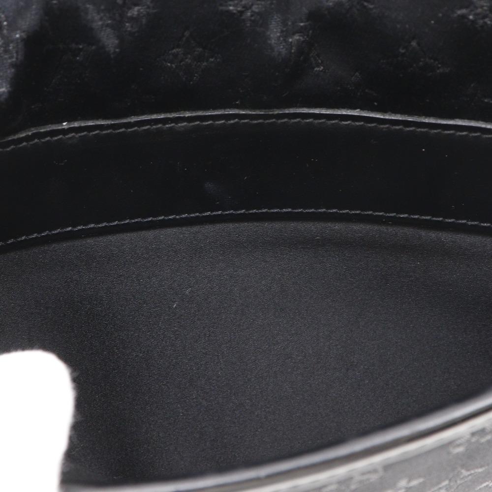 LOUIS VUITTON Muset Shoulder Bag M92273 Conte de Fe black Monogram satin/Monogram Vernis/Harako Women Used
