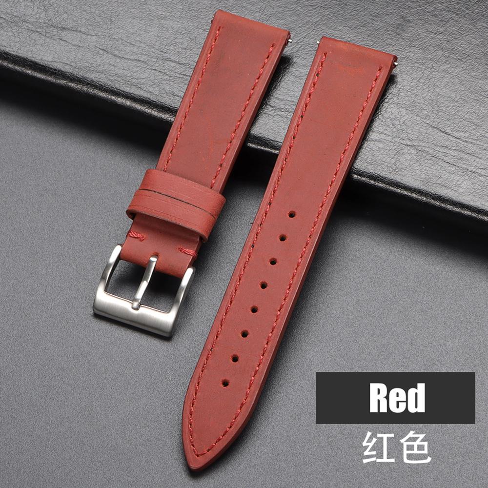 Quick Release Vintage Retro Genuine Leather Watch Band 18mm 19mm 20mm 21mm 22mm 24mm Crazy Men Women Straps Horse Watch Bracelet
