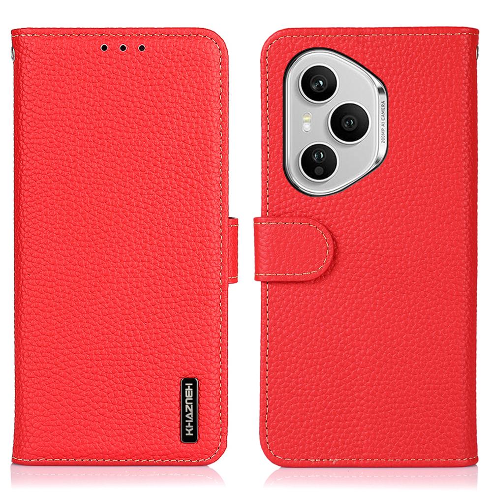 KHAZNEH Для Honor 400 Pro 5G (Глобальный) Чехол-книжка из натуральной коровьей кожи для телефона