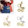 Elegant Sturde Alloy Resin Cherrys Charm Pendant Lock Keyring Fashion Accessory for Stylish Girls Women Ladies