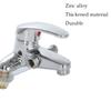 Two-hole/three-hole Universal Hot and Cold Faucet Bilateral Two-way Faucet Silver Connectable Shower and Basin Faucet