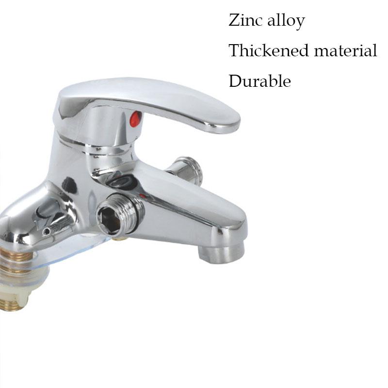 Two-hole/three-hole Universal Hot and Cold Faucet Bilateral Two-way Faucet Silver Connectable Shower and Basin Faucet