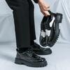 Мужские туфли-лифты на платформе, уличные шнурки, черные кожаные оксфорды, свадебное платье, танцевальный бизнес, формальный смокинг, увеличивающий рост, пиджаки для выпускного вечера, обувь для мужчин