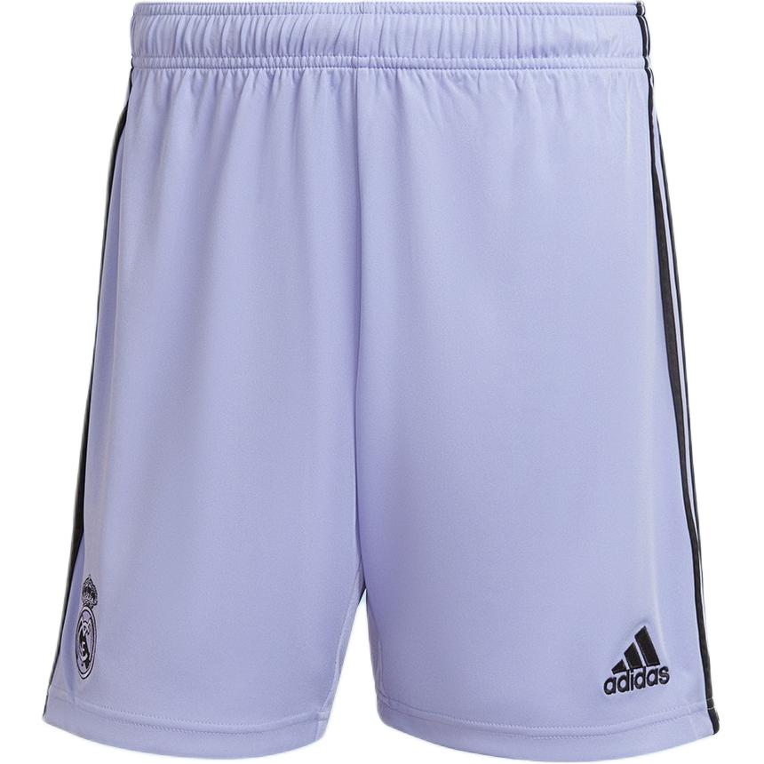Adidas Real Madrid Mens Football Series Striped Comfortable Quick-Dry Breathable Shorts Men Shorts Light-Purple H18494