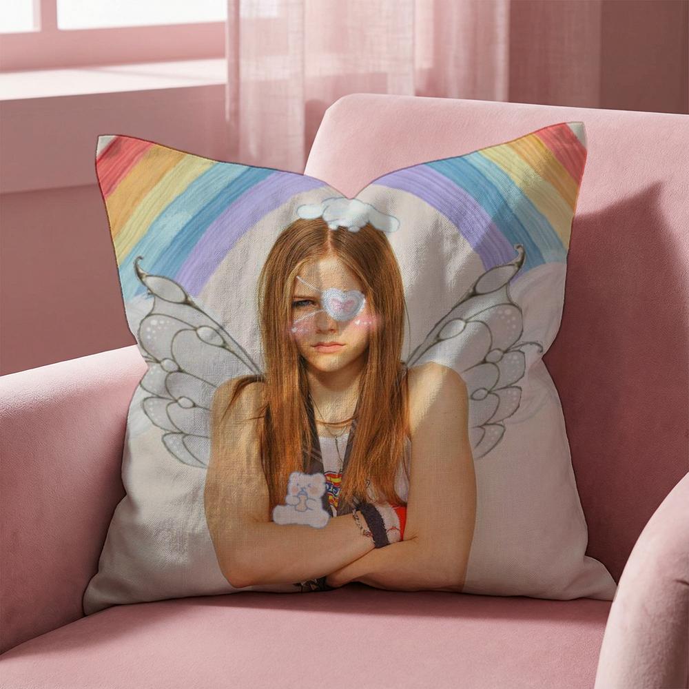 A-Avril Ramona Lavigne Наволочка для подушки Многоцелевая наволочка для дома и автомобиля - Двусторонняя, Мягкая и Прочная для ежедневного использования