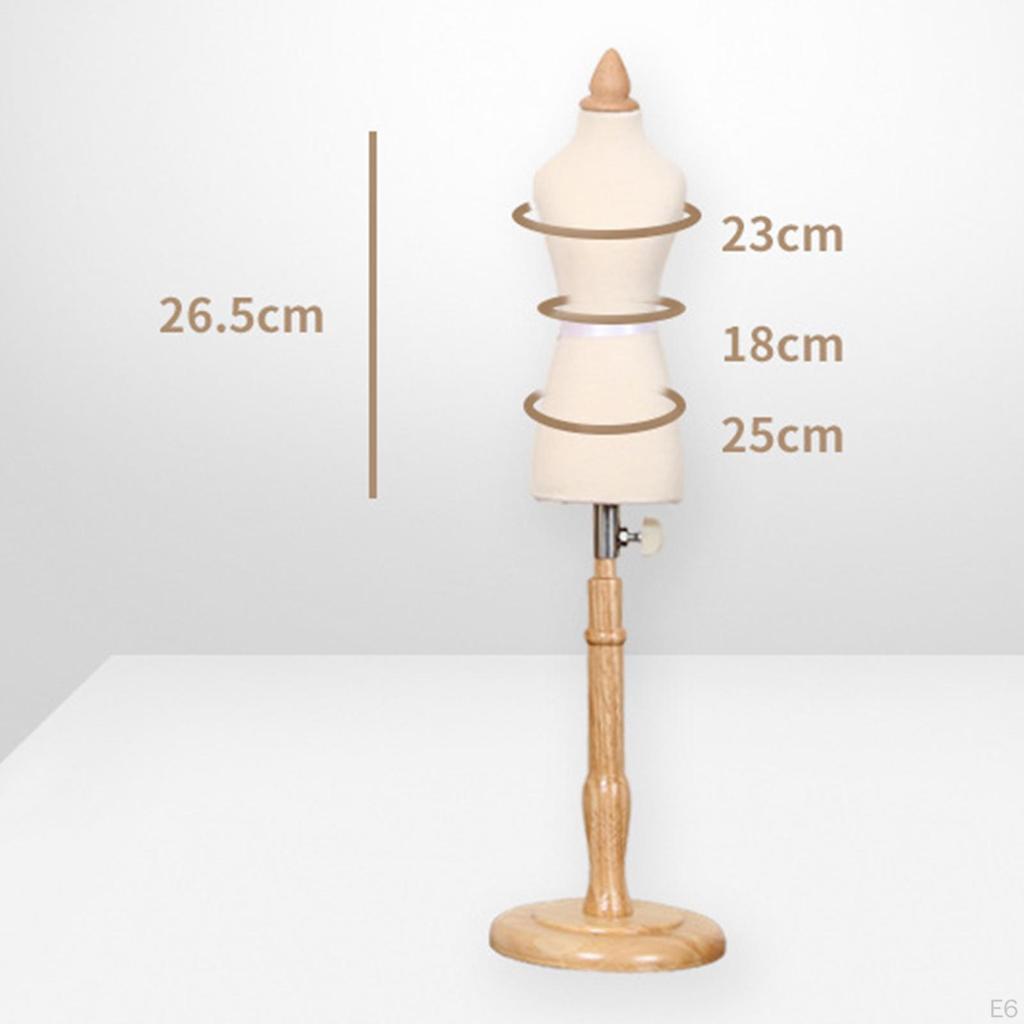 Doll Dress Display Holder Model Tailor Stand for Dollhouse Accessories Mini Size