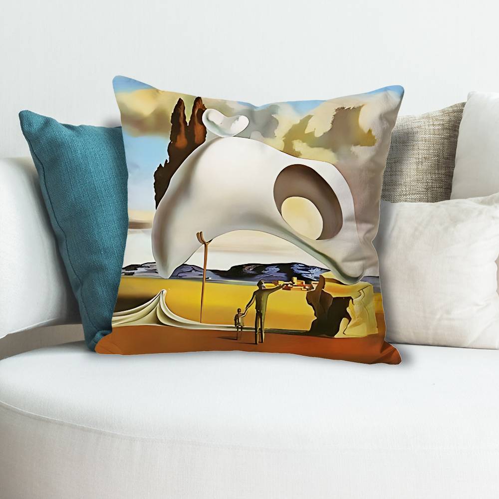 SSalvador Dali Art Pillow Cases for Bedroom Living Room Sofa Home Decor Polyester Cushion Cover with Zipper