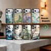 C-китайский-E l-пейзаж-E Чехол для телефона для iPhone 17,16,15,14,13,12,Plus,Pro,Max для Magsafe Магнитная Беспроводная Зарядка
