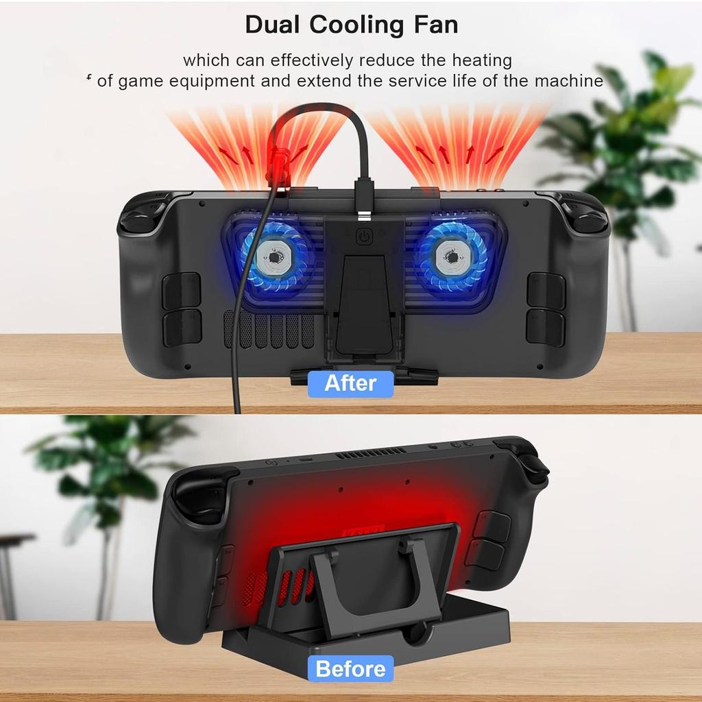 External LED Fan Cooling Cooler Holder Bracket For Steam Deck/Switch/Switch OLED Spare Part Accessories
