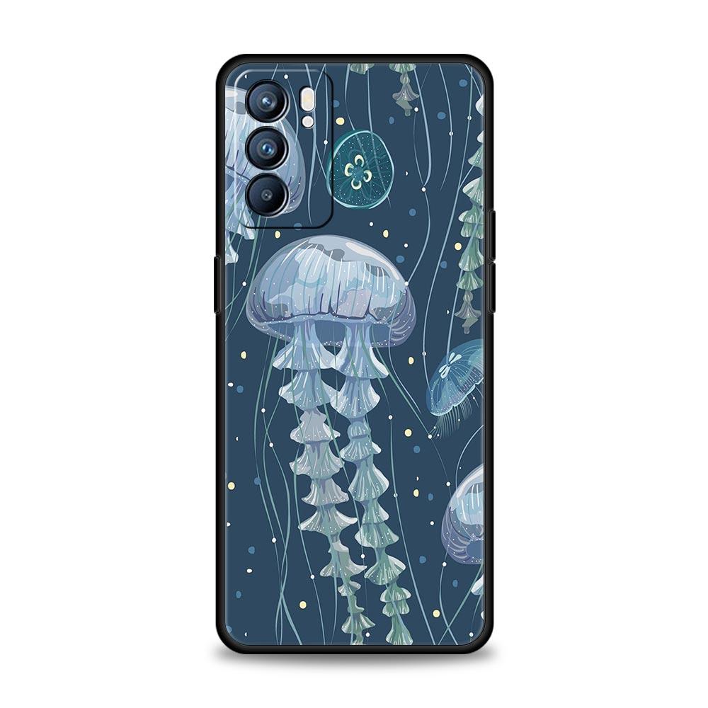 Модный Чехол для Телефона 'Большая Синяя Волна' Для Oppo Reno13 Reno12 Reno11 F Reno10 Pro A54 5G Find X5 A53 A52 A9 A17 4G A79 A80 A98
