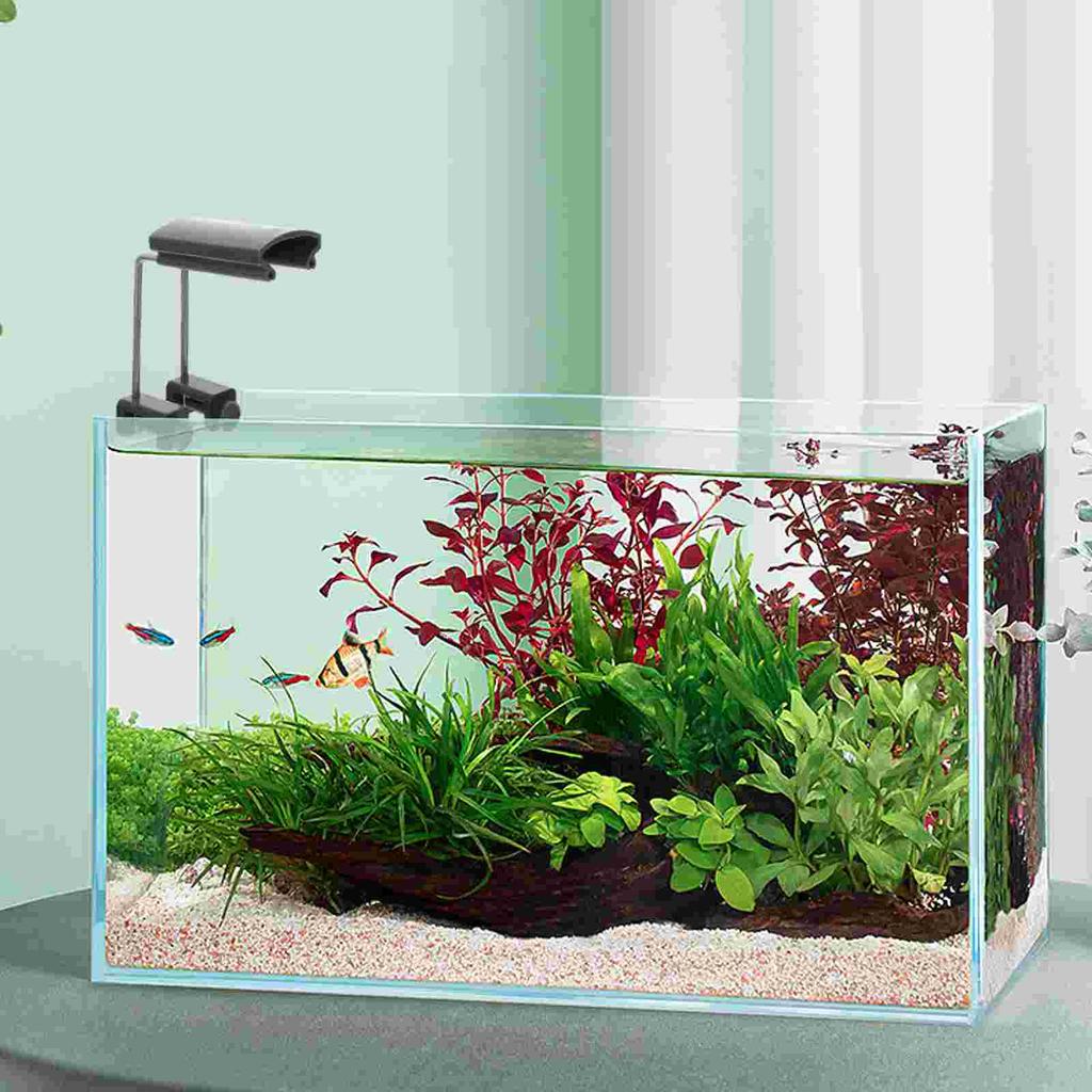 2 Pcs Aquarium Fish Tank Light Bracket Bulb Bulbs Black LED Stand Plastic Clamp Accessories