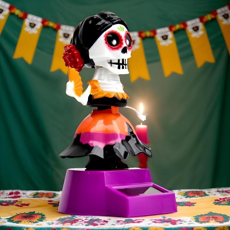 Bobble Head Skeleton Car Decoration Skull Dashboard Crafts Auto Dash Skeleton Doll Exquisite Desktop Fun Figurines For Friends