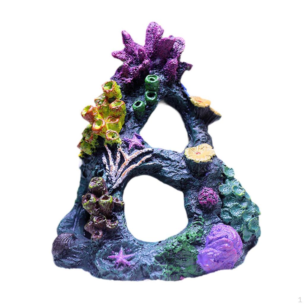 Resin Aquarium Coral Cave Betta Fish Hideout Landscaping Decoration Aquatic Plants
