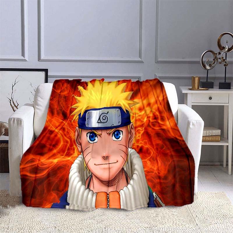 Cartoon Naruto 3D Printed Flannel Blanket for Beds Hiking Picnic Fashionable Bedspread Throw Blanket 30 Styles