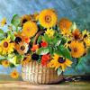 5d Diy Частичная алмазная картина Вышивка крестиком Корзина с подсолнухом Алмазная вышивка Алмазная картина Peinture