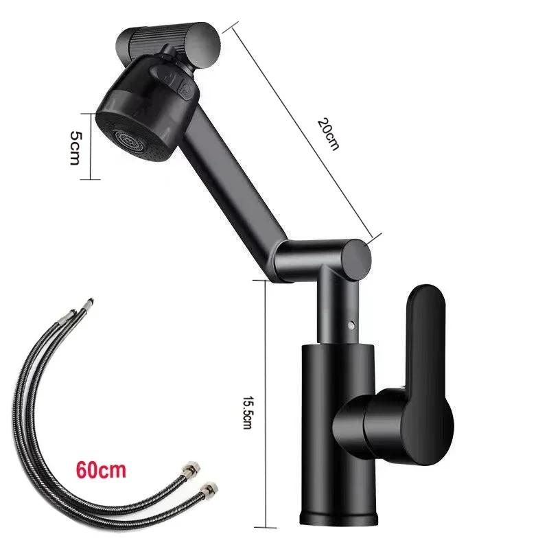 Смеситель для раковины в ванной комнате, вращающийся на 1080 градусов, для горячей и холодной воды, брызгозащищенный смеситель для раковины из сплава, смеситель для раковины с одной ручкой