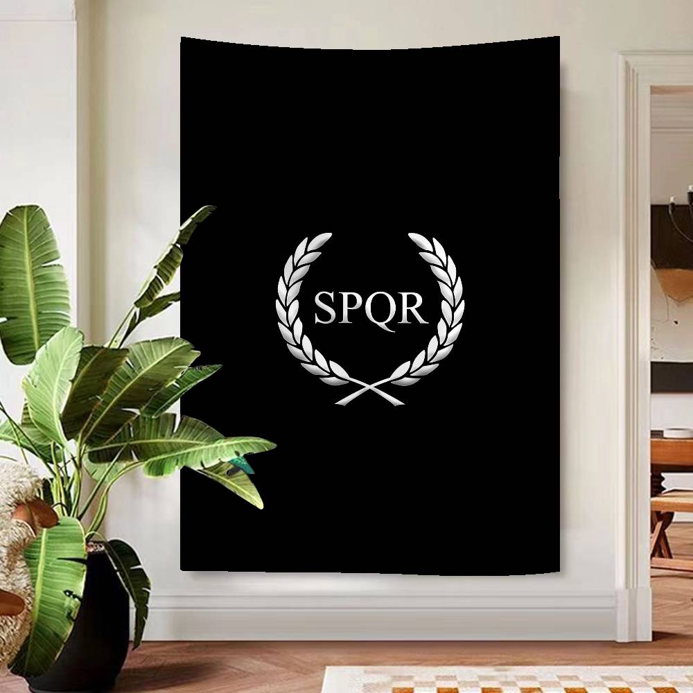 Roman SSPQR Cartoon Tapestry Art Science Fiction Room Home Decor Art Home Decor