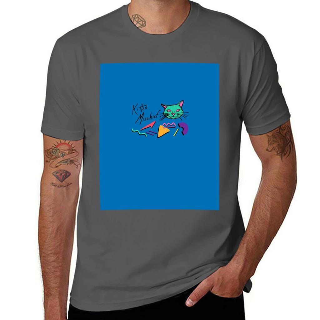 Kitten Mischief Tshirt Quick Dry Training Short Sleeve Tee