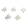 5 шт. Подвески в виде листьев Красивые Элегантные Прозрачная Текстура Подвески-листья из цинкового сплава для ожерелья, браслета, для изготовления украшений своими руками