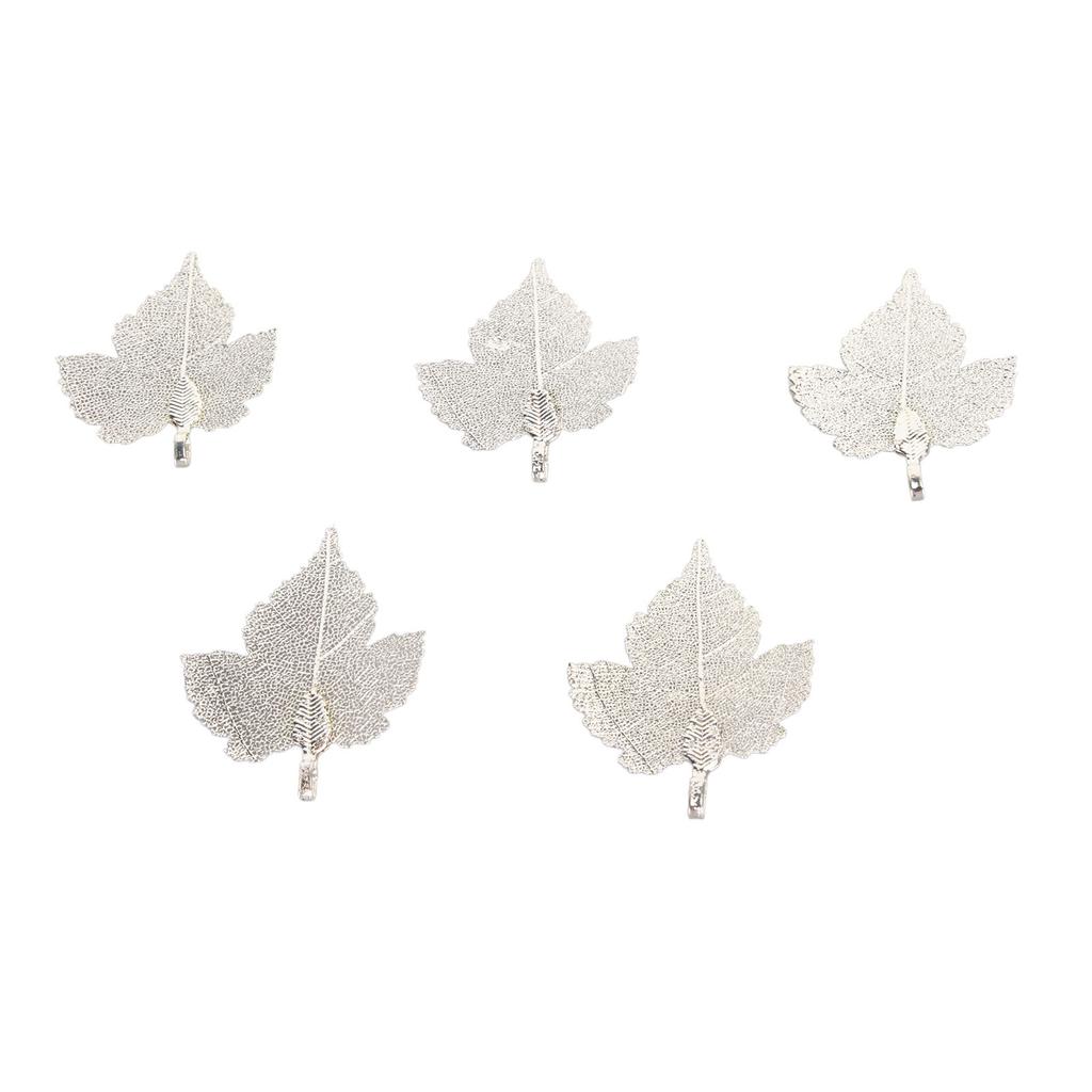 5 шт. Подвески в виде листьев Красивые Элегантные Прозрачная Текстура Подвески-листья из цинкового сплава для ожерелья, браслета, для изготовления украшений своими руками