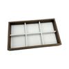 1 Pc, Walnut Wood Pattern Jewelry Box, Jewelry Tray, Suitable for Storing Necklaces, Rings, Earrings and Ear Studs. Color: Beige