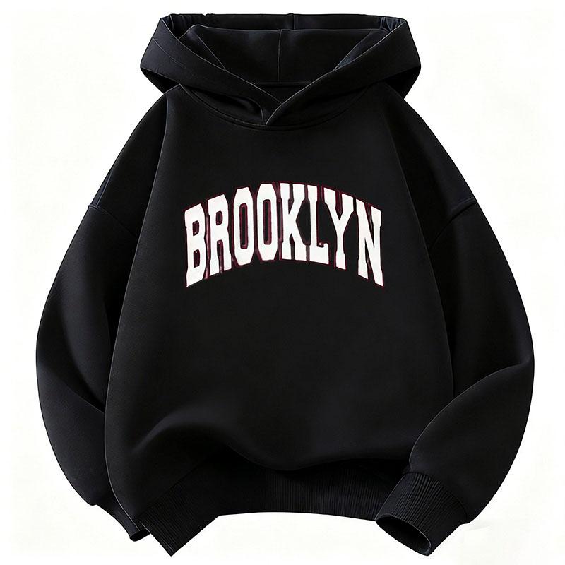 Толстовка с капюшоном Brooklyn с принтом букв Модная детская толстовка с капюшоном Повседневные толстовки для мальчиков и девочек Одежда