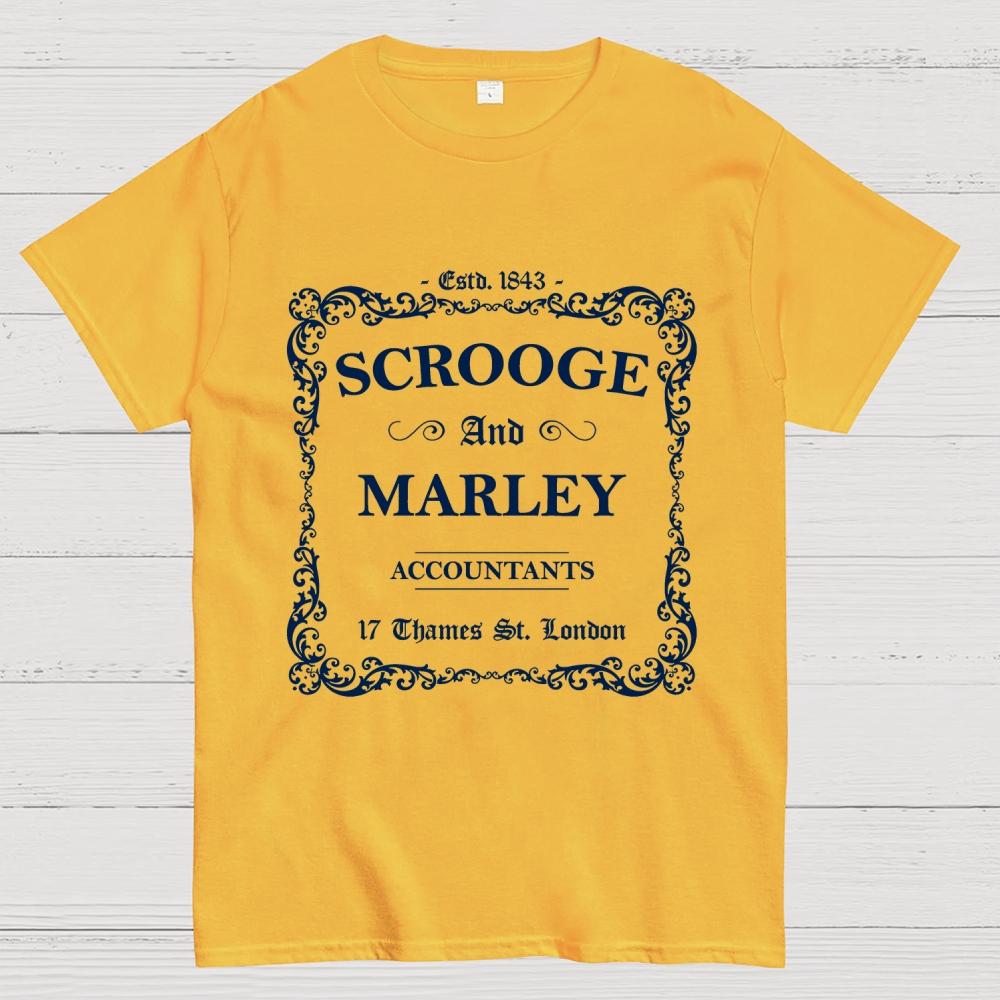 Scrooge and Marley Accountants Cotton Summer Casual Cool Loose T-Shirt