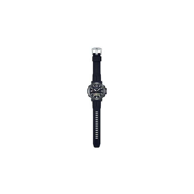 Casio Серия PRO TREK - двойной циферблат, шесть стрелок для активного отдыха, радиоуправление, питание от солнечной энергии, большой циферблат, многофункциональность, ударопрочность и PRW-6611Y-1PR