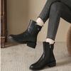 Women Winter Boots Anti Slip 2024 New Genuine Leather Women Short Boots Large Size Wool Women Motorcycle Boots