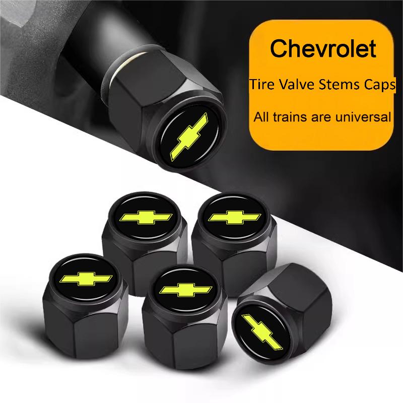 4PCS Car Wheel Tire Valve Stem Caps Airtight Cover For Chevrolet Silverado Impala Malibu Cruze Blazer Aveo Tyre Accessories QF5