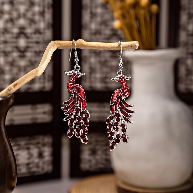 Богемные этнические длинные серьги-подвески с металлическими кисточками