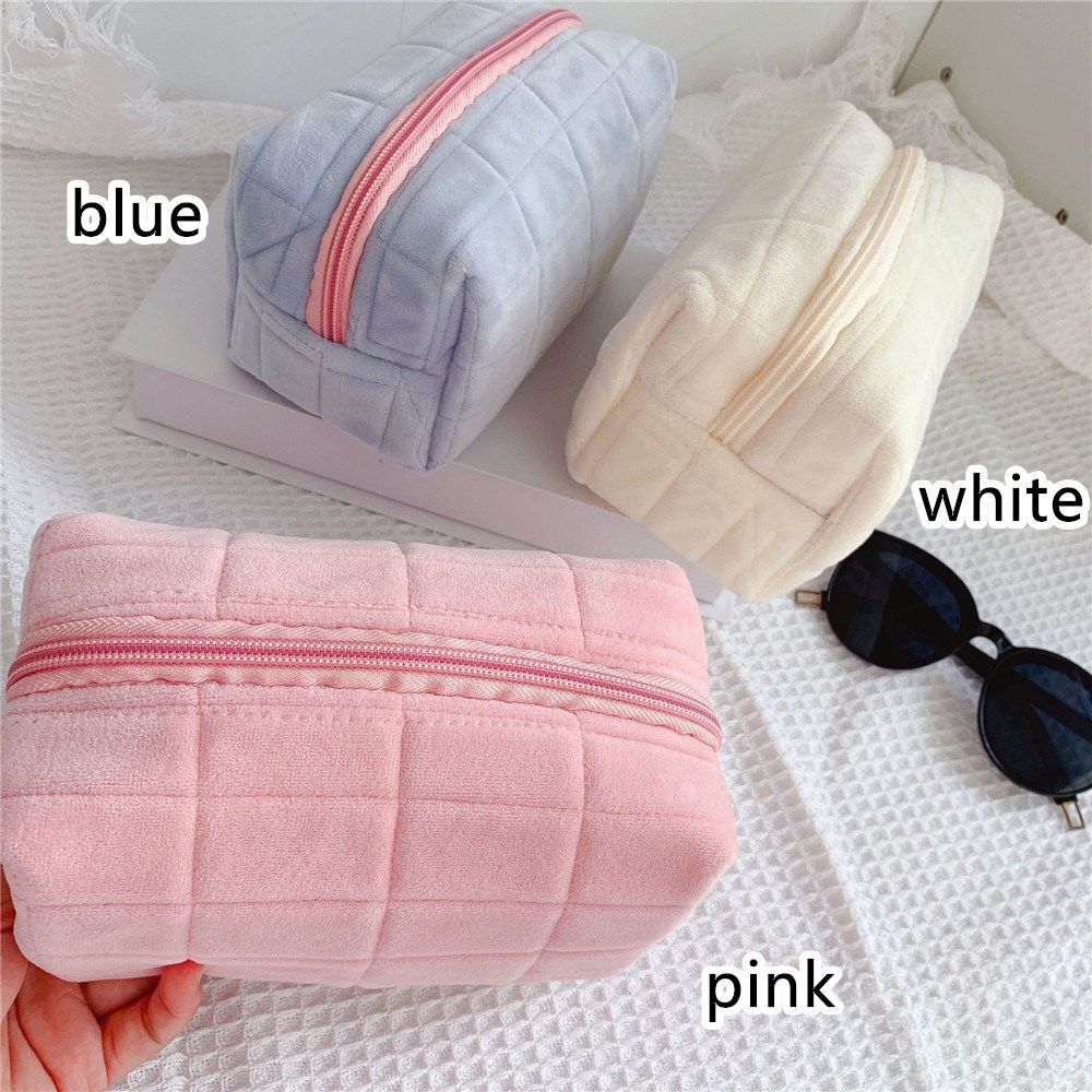 Cosmetic Bag Korean Cute Pen Bag Large-Capacity Multifunctional Plush Pencil Case Makeup Bag