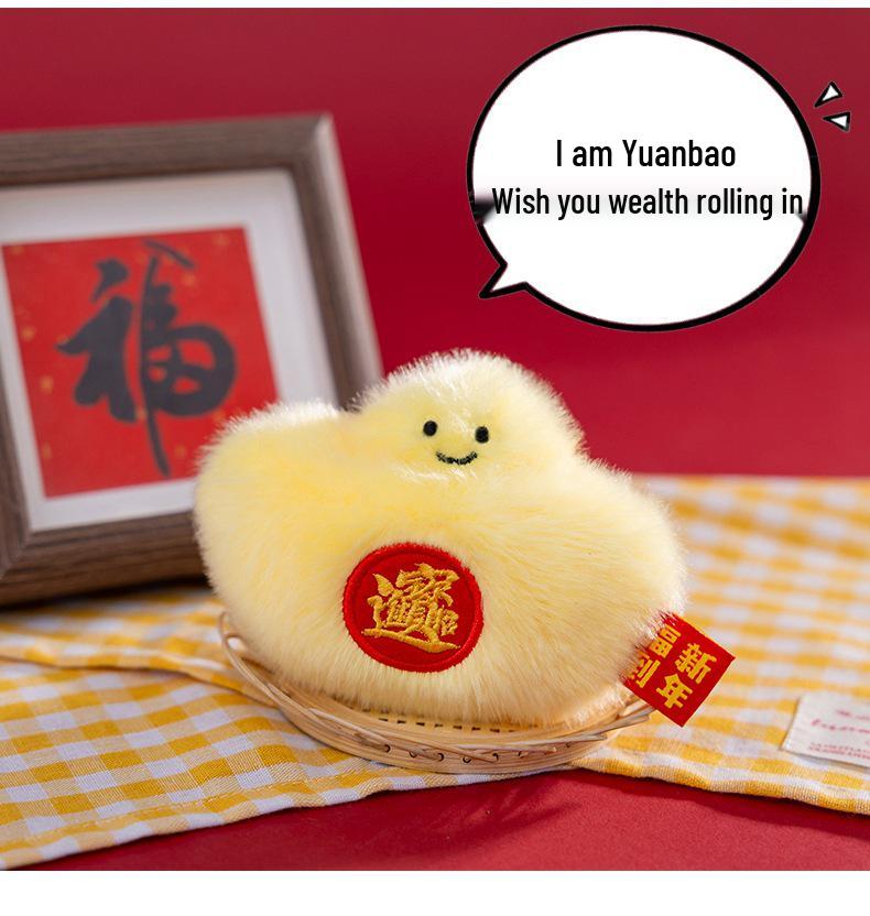 2026 Firecracker Ingot Plush Keychain & Bag Charm - Birthday Gift