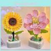Красочный подсолнух и тюльпан Совместимые строительные блоки Креативный набор для DIY в подарок