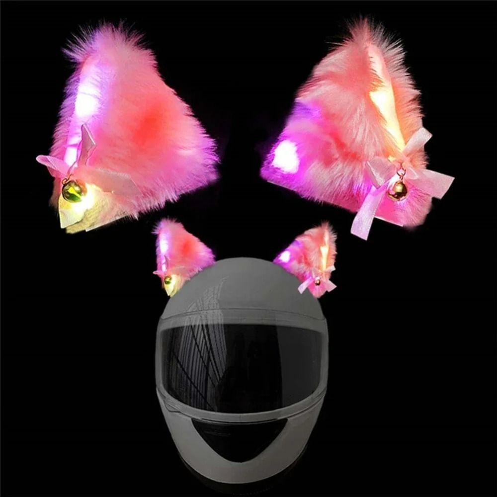 1pair Eye-Catching Motorcycle Helmet Decoration Personalized Helmet LED Light Helmet Customization
