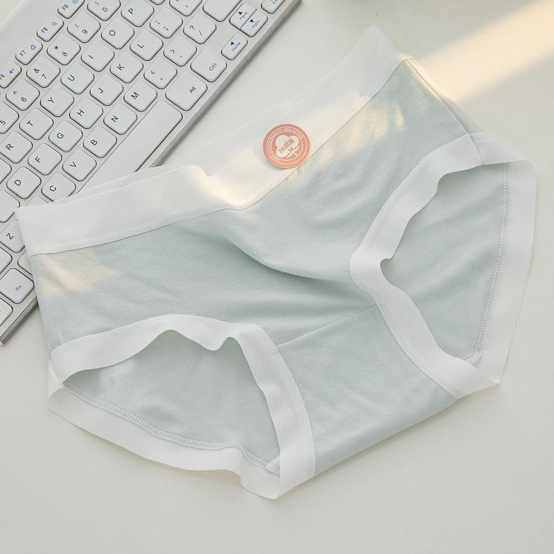 Нижнее белье для девочек Naked Seamless из чистого хлопка с антибактериальным промежностным швом 7A, узкие трусы с треугольным поясом