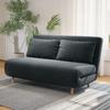 Sofa Bed, Guest Bed, 3-Way Adjustable Backrest, Corduroy Look, up to 120 kg, 141 x 90 x 81 cm, Dark Grey