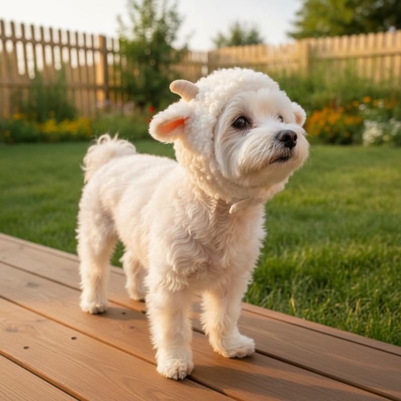 Warm Fuzzy Sheep-Shaped Dog Hat With Horns Lightweight Pet Head Accessory for Festival Cosplay Daily Photos