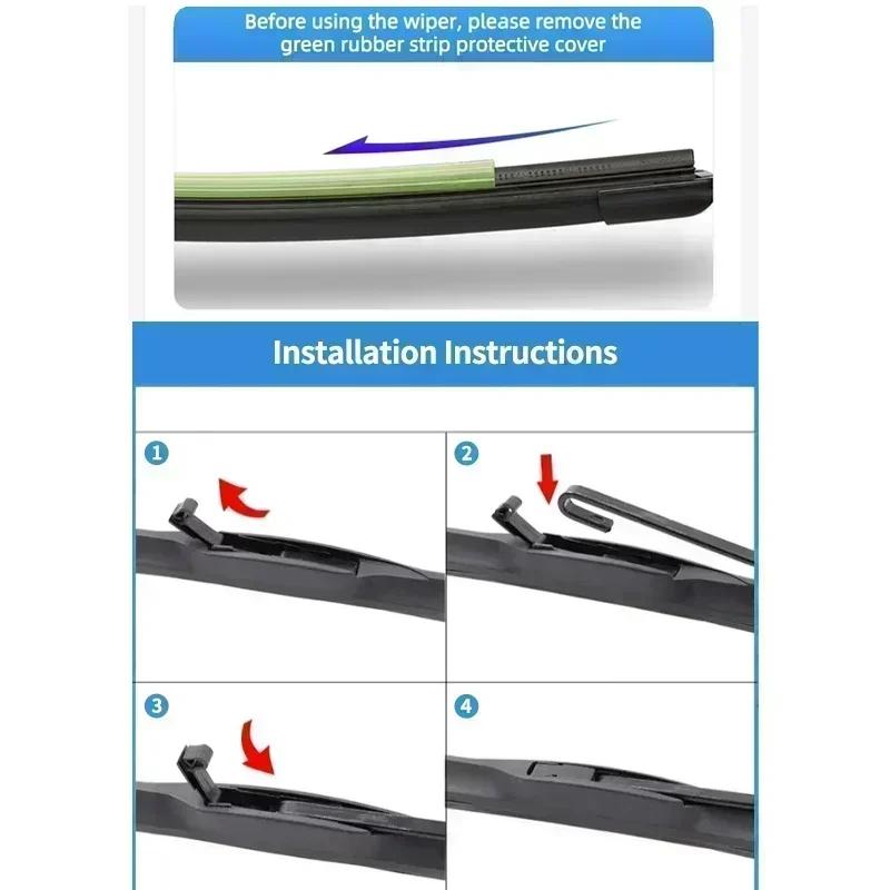 Front Rear Wiper Blade For Renault Trafic 2 II 2001 - 2015 Vauxhall Opel Vivaro Accessories Windshield Windscreen Window Brushes