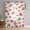 Summer Fruit Watermelon Sheer Curtains For Living Room Kitchen Window Curtains Bedroom Tulle Voile Curtains
