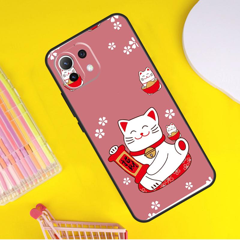 Китайский милый счастливый кот Чехол Для Xiaomi 14 Ultra 13 11T 12T 13T 14T Pro POCO X7 X6 Pro X3 X5 F3 F5 M6 F6 Pro Чехол