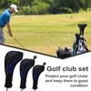3Pcs Golf Club Head Cover Mesh Golf Club Headcovers with Interchangeable No. Tags 3 4 5 6 7 X for Fairway Woods Driver Hybrids