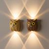 Настенный светильник «Сова» Перезаряжаемый светильник с датчиком движения с двойным свечением вверх и вниз Мягкое освещение Магнитный Без сверления